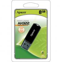 Apacer USB2.0 8Gb AH322 8Гб, Не указан, пластик, USB 2.0