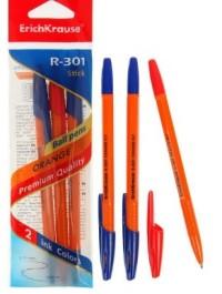 ErichKrause Ручки шариковые "R-301 Orange Stick", 0,7 мм, 4 штуки