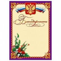 Диона Грамота "Благодарность" (герб), А4