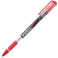 Index Ручка шариковая, пластиковый корпус, 0,7 мм, красная