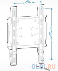 Holder Кронштейн LCDS-5045 металлик для ЖК ТВ 19-40&quot; настенный от стены 20мм VESA 200x200 до 45 кг