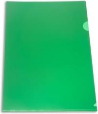 БЮРОКРАТ Папка-уголок, A4, 0,18 мм, зеленый