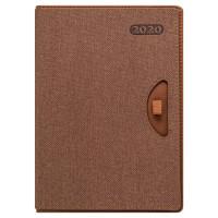 Index Ежедневник датированный на 2020 год "Bern", B5, 168 листов, линия, цвет обложки коричневый