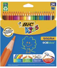BIC Карандаши цветные "Kids ECOlutions Evolution", пластиковые, 24 цвета