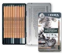 LYRA Набор карандашей серых тонов "Rembrandt- Polycolor", 12 штук