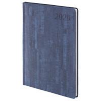 BRAUBERG Еженедельник датированный на 2020 год "Wood", А4, 64 листа, цвет обложки синий