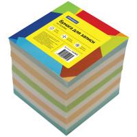 OfficeSpace Блок для записи на склейке, 9x9x9 см, цветной, 1000 листов