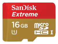 Sandisk MicroSDHC Extreme 16Gb class10 Brown