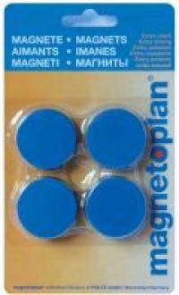 Magnetoplan Магниты "Magnum", 2 кг, 34 мм, синие, 4 штуки