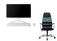 Тесла Набор готовое рабочее место   U24, Intel-N5095, 8 GB, 256 GB, U24W2, Windows 10 + кресло Бюрократ KB-5M в подарок