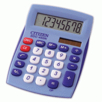 CITIZEN Калькулятор настольный "SDC-450NBLCFS", синий