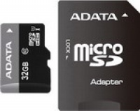 ADATA microSDHC Class 10 32 GB + SD adapter (AUSDH 32 GUICL 10-RA1)