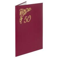 Staff Папка адресная "50 лет", А4, цвет бордовый