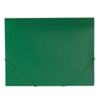 BRAUBERG Папка на резинках "Office", зеленая, до 300 листов, 500 мкм